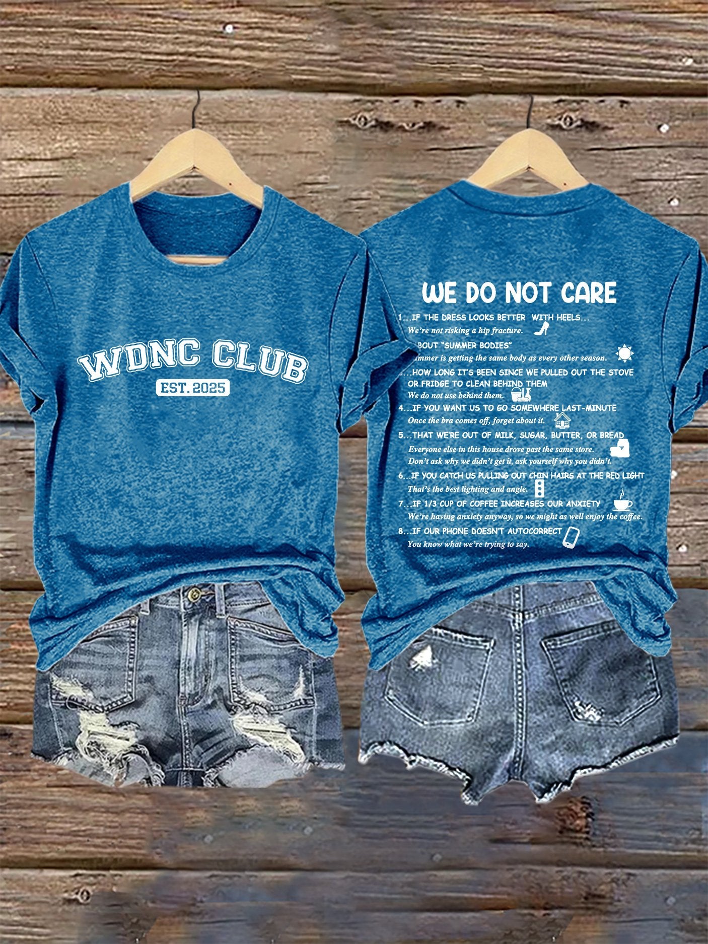 🔥Buy 3 Get 15% Off🔥Retro Funny WDNC Club Menopause Perimenopause Print T-Shirt
