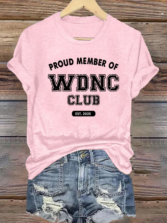 Women's Retro Funny Proud Member Of Club We Do Not Care Menopause Perimenopause Print T-Shirt