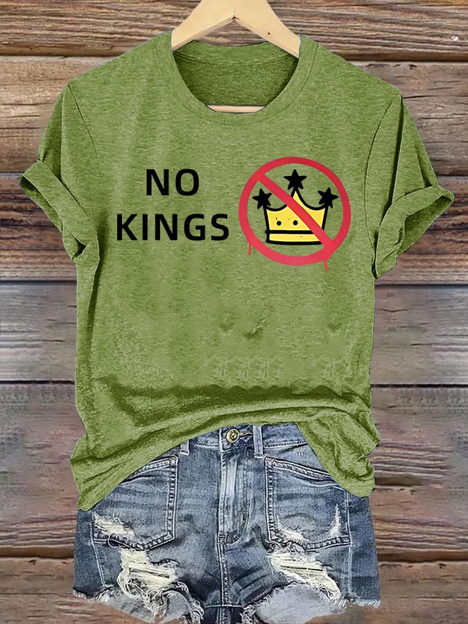 🔥Buy 3 Get 15% Off🔥Women's NO KINGS Print T-Shirt