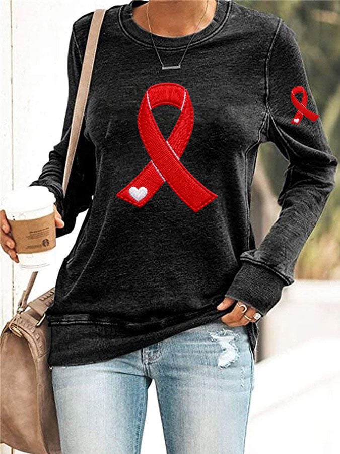 Women's In February We Wear Red Sweatshirt