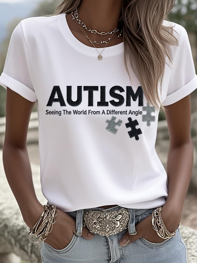Women's Autismacceptance Art Print T-Shirt