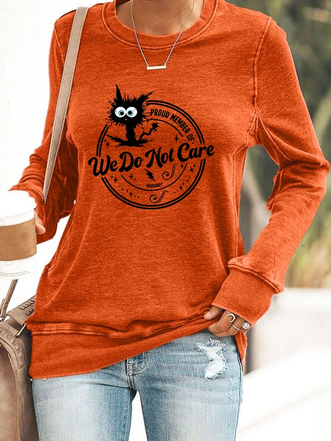Women's Retro Funny Proud Member Of Club Menopause Perimenopause Print Knitted Tops