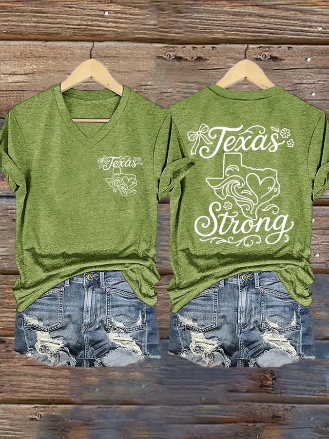 Women's Texas Hill Country Strong Printed T-Shirts