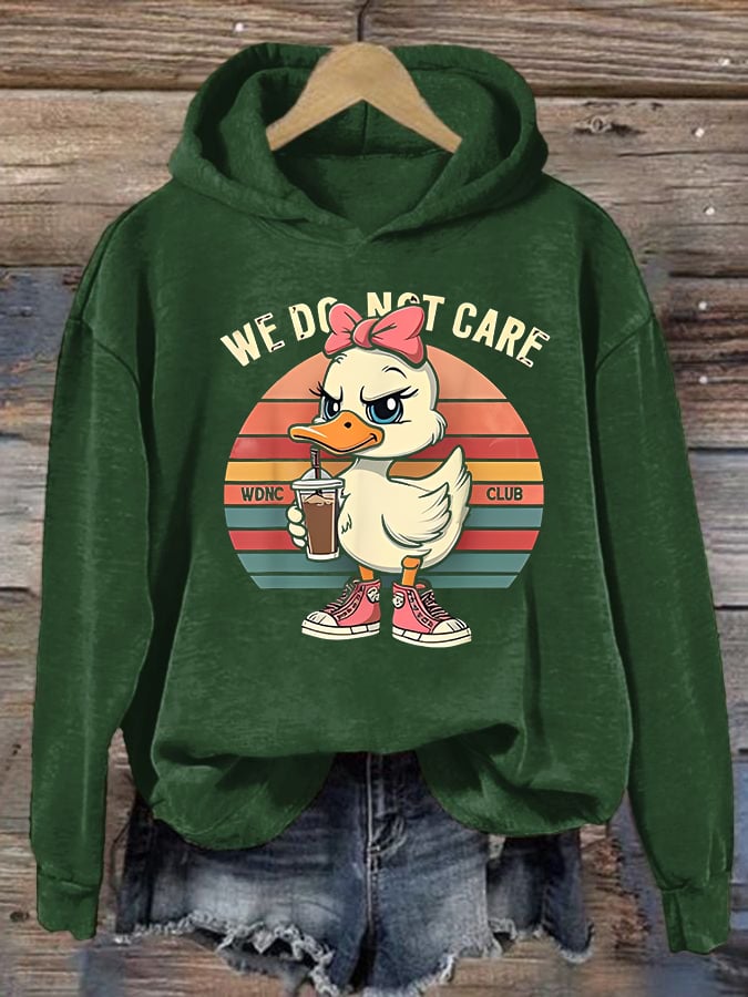 Women's Retro Funny Proud Member Of Club We Do Not Care Menopause Perimenopause Print Hoodie