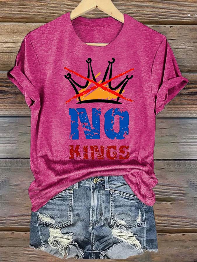 🔥Buy 3 Get 15% Off🔥Women's NO KINGS Print T-Shirt