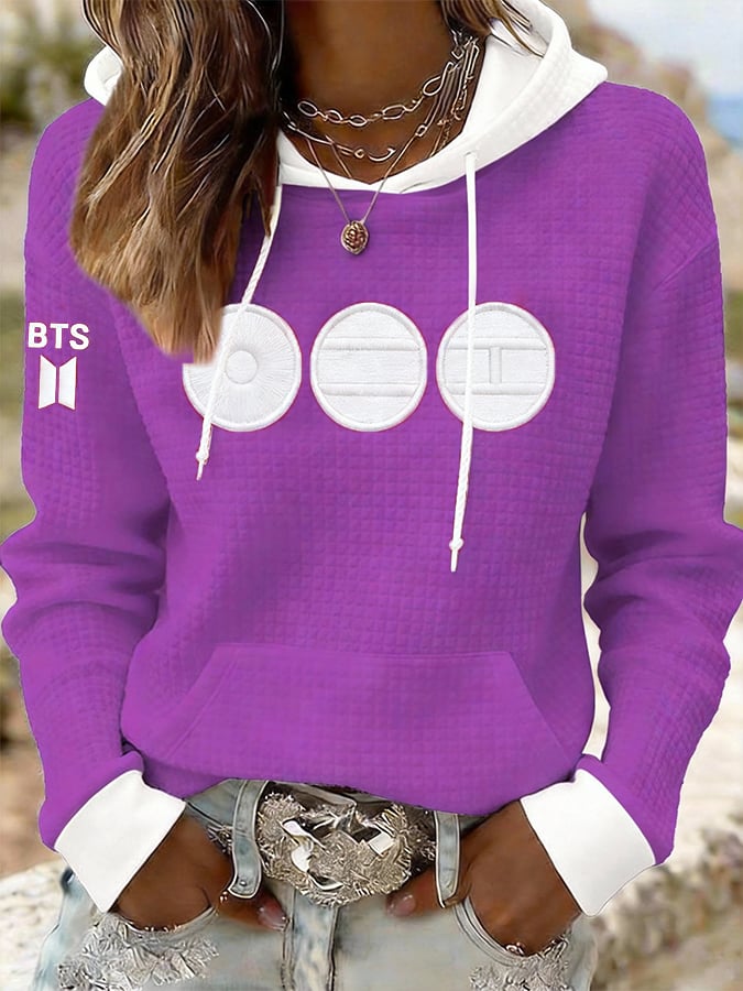 Women's 2026 BTS Comeback Printed Casual Hooded Sweatshirt