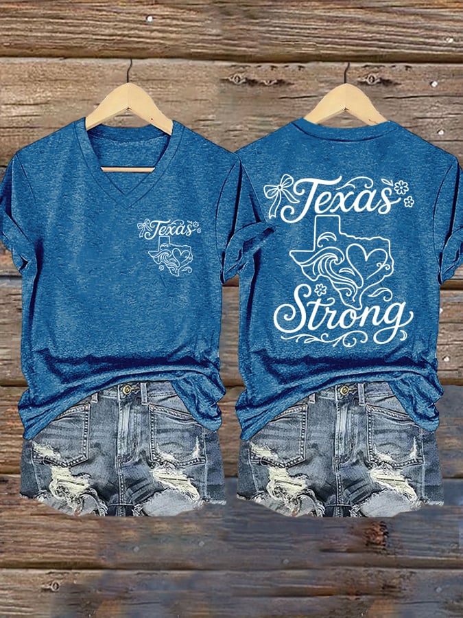 Women's Texas Hill Country Strong Printed T-Shirts