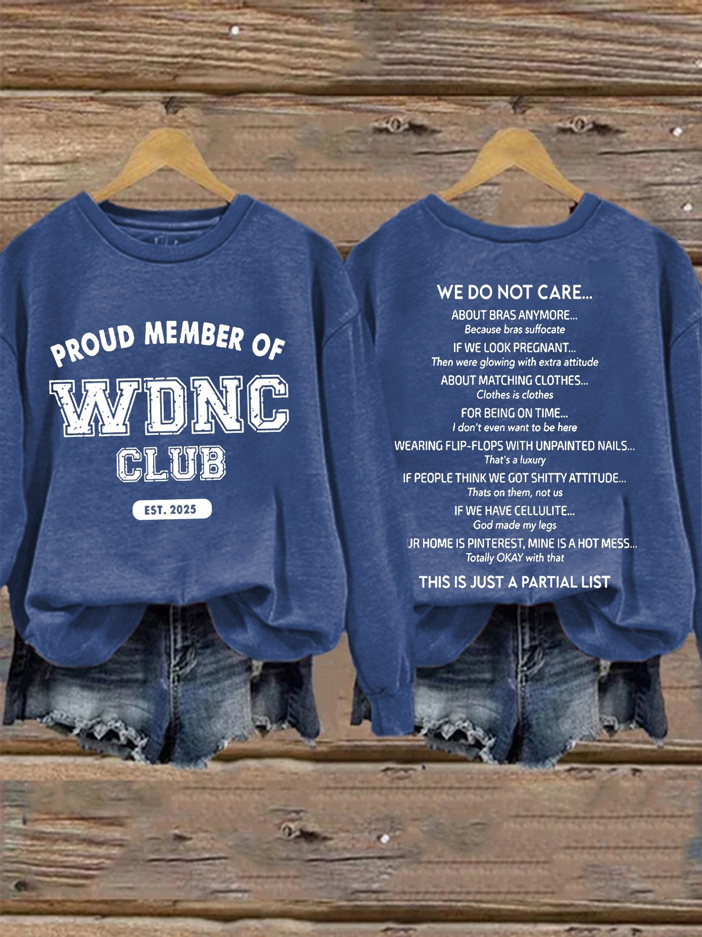 🔥Buy 3 Get 15% Off🔥Retro Proud Member Of WDNC Club Est. 2026 Menopause Perimenopause Print Sweatshirt