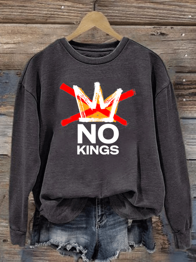 🔥Buy 3 Get 15% Off🔥Women's America has No Kings Printed Casual Sweatshirt