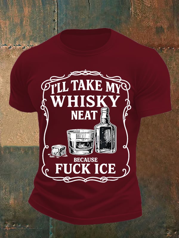 Men's Whiskey F*ck ICE Abolish ICE Print T-Shirt