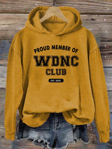Women's Retro Funny Proud Member Of Club We Do Not Care Menopause Perimenopause Print  Hoodie