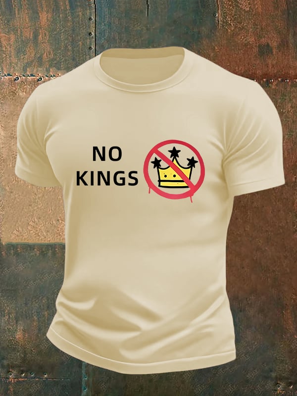 🔥Buy 3 Get 15% Off🔥Men's   NO KINGS Print T-Shirt