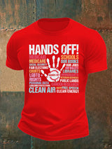 🔥Buy 3 Get 15% Off🔥Men's  HANDS OFF!  Print T-Shirt
