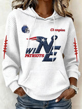 Women’s Football Graphic Waffle Knit Hoodie