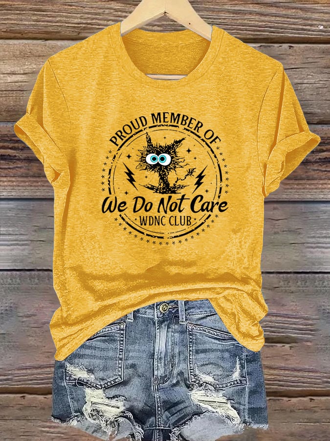 Women's  Retro Funny Proud Member Of Club Menopause Perimenopause Print T-Shirt