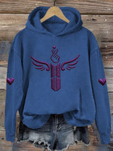 Women's K-pop Print Hooded Top