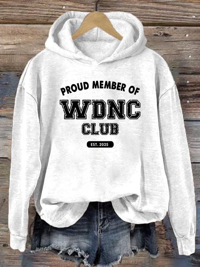 Women's Retro Funny Proud Member Of Club We Do Not Care Menopause Perimenopause Print  Hoodie
