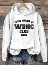 Women's Retro Funny Proud Member Of Club We Do Not Care Menopause Perimenopause Print  Hoodie