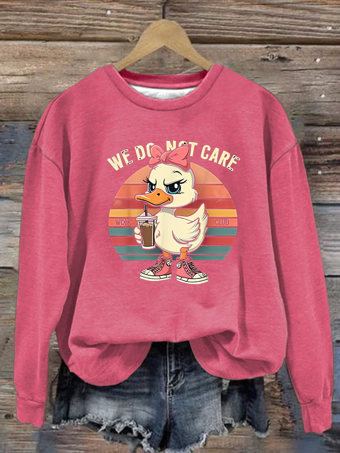 Women's  Retro Funny Proud Member Of Club We Do Not Care Menopause Perimenopause Print   Sweatshirt