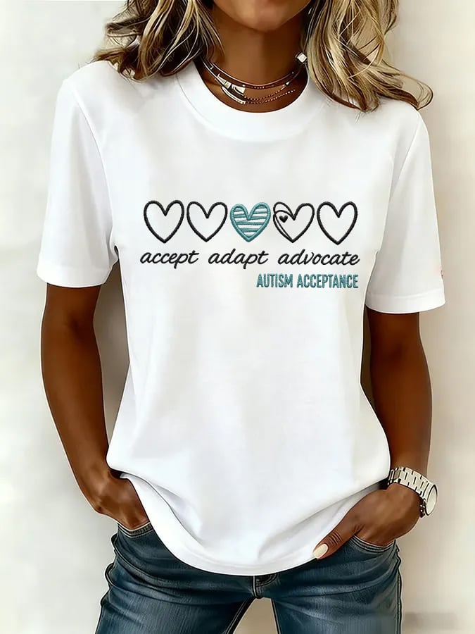 Women's Autismacceptance Art Print T-Shirt