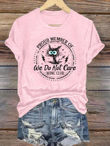 Women's  Retro Funny Proud Member Of Club Menopause Perimenopause Print T-Shirt