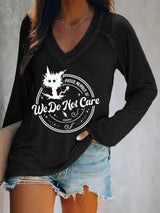 Women's  V-neck Retro Funny Proud Member Of  Club Menopause Perimenopause Print T-Shirt