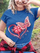 Women's Heart Disease Awareness Print T-shirt
