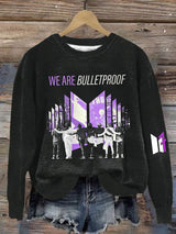 Women's K-pop World Tour Printed Long-Sleeve Sweatshirt