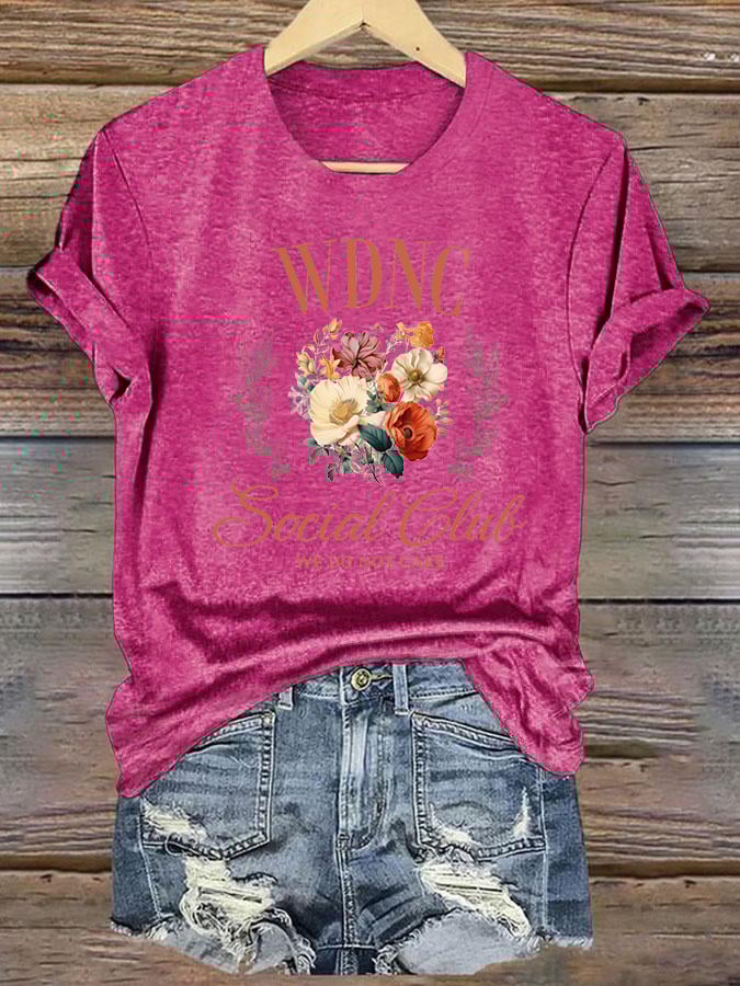 Women's  Retro Funny Proud Member Of Club Menopause Perimenopause Print T-Shirt