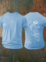 Unisex Fearless Cross Print Acid Washed T-shirt