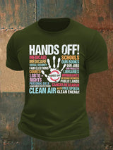 🔥Buy 3 Get 15% Off🔥Men's  HANDS OFF!  Print T-Shirt