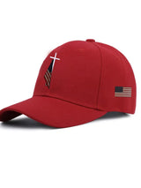 Unisex Flag Cross Print Baseball Cap
