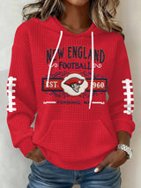 Women's Football Print Hoodie Sweatshirt