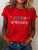 Women's Heart Disease Awareness Print T-shirt