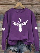 Women's K-pop Printed Long-Sleeve Sweatshirt