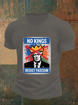 🔥Buy 3 Get 15% Off🔥Men's   NO KINGS RESIST FASCISM T-shirt