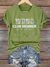 Women's  Retro Funny Proud Member Of Club Menopause Perimenopause Print T-Shirt