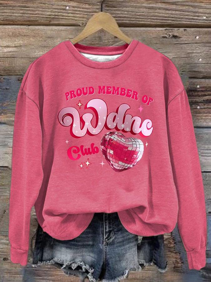 Women's Retro Funny Proud Member Of Club We Do Not Care Menopause Perimenopause Print  Sweatshirt