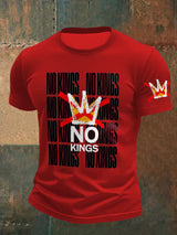 🔥Buy 3 Get 15% Off🔥Men's Retro No Kings In America Print T-Shirt