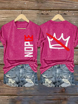 🔥Buy 3 Get 15% Off🔥Women's  Nope, No Kings In America Print T-shirt