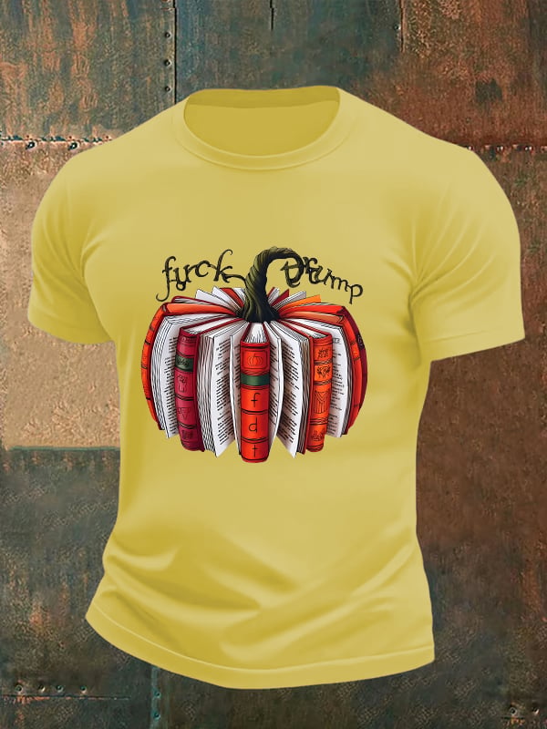 🔥Buy 3 Get 15% Off🔥Men's  Fall Book Pumpkin DTF transfer - FDT, Fall Aesthetic print  T-Shirt
