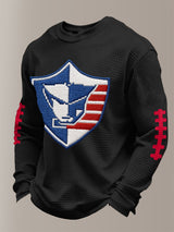 Men's Football Print Waffle T-Shirt