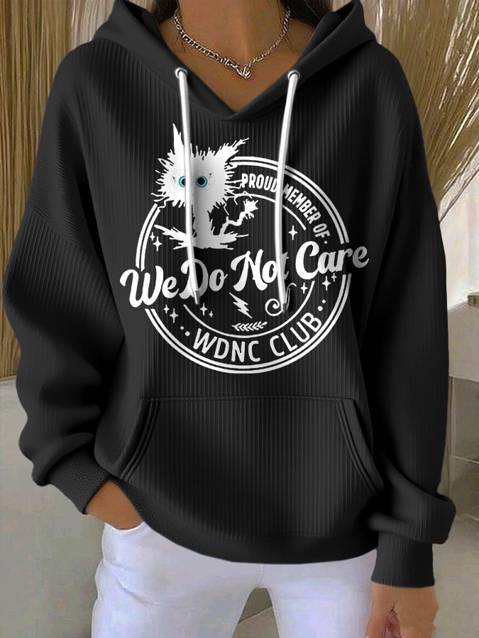 🔥Buy 3 Get 15% Off🔥Retro Funny Proud Member Of WDNC Club We Do Not Care Menopause Perimenopause Print Hoodie