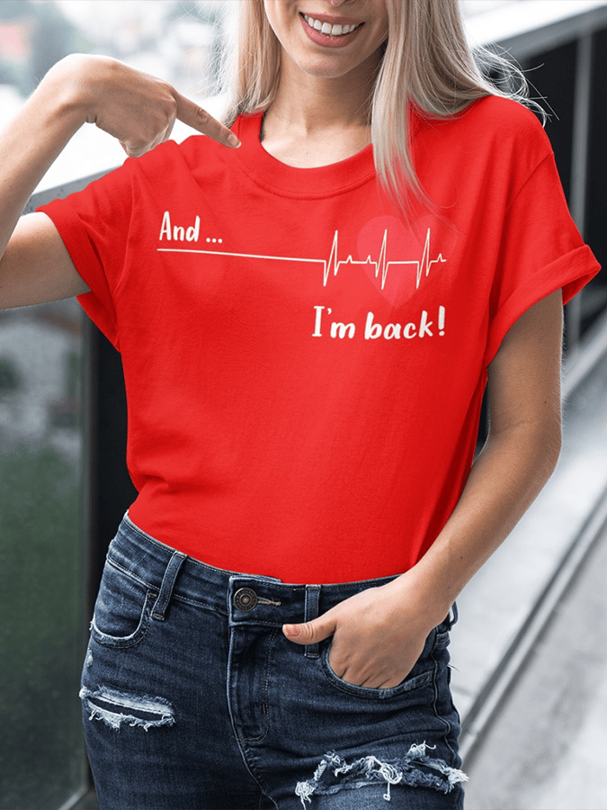 Women's Heart Disease Awareness Print T-shirt