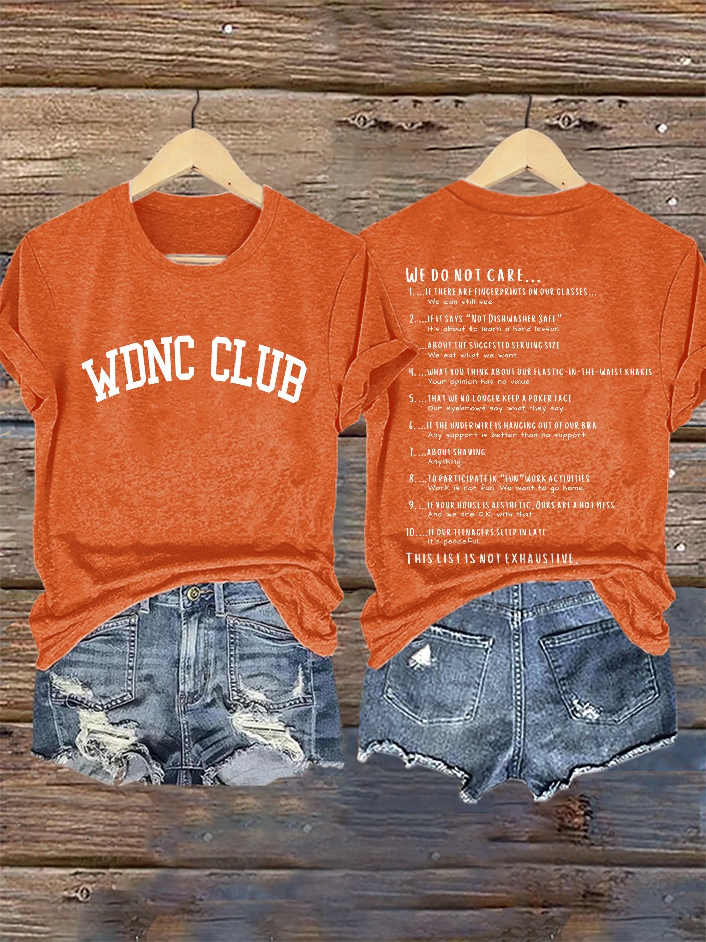 🔥Buy 3 Get 15% Off🔥Retro Funny WDNC Menopause Perimenopause This List Is Not Exhaustive Print T-Shirt