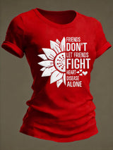 Women's Heart Disease Awareness Crewneck T-shirt