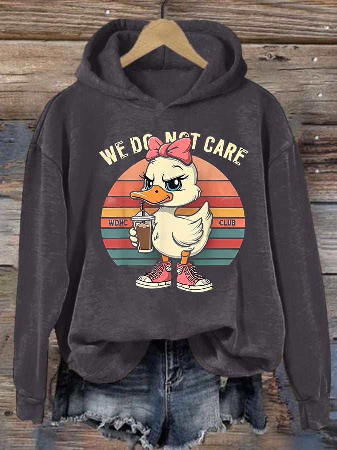 Women's  Retro Funny Proud Member Of Club We Do Not Care Menopause Perimenopause Print  Hoodie