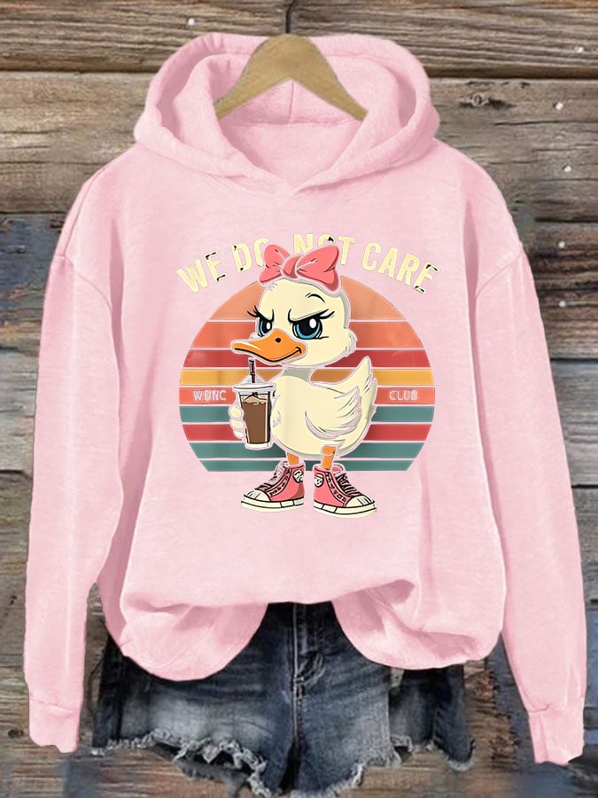 Women's  Retro Funny Proud Member Of Club We Do Not Care Menopause Perimenopause Print  Hoodie