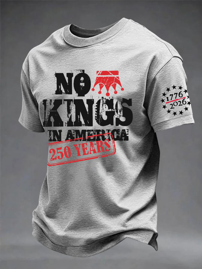 🔥Buy 3 Get 15% Off🔥Men's No Kings In America Print T-shirt