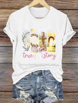 Women's True Story Faith  Print Shirt